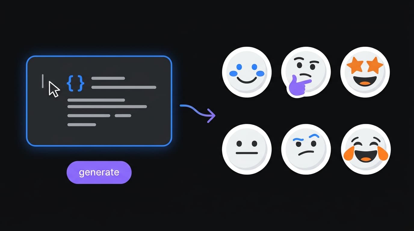 AI한테 표정별 이모티콘 만들라고 시켰더니 — 프롬프트 한 줄 차이로 결과가 달라졌다